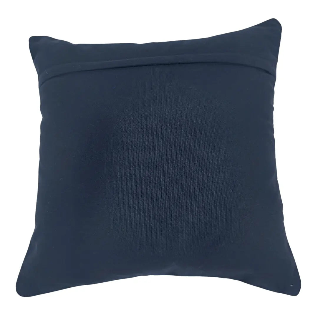 Blue and Beige Patterned Pillow Covers with Contrast Piping (16x16, Set of 2) | ZIPCushions - view 3