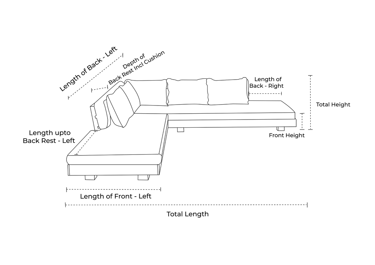 Custom Outdoor L-Shape Curved Couch Covers