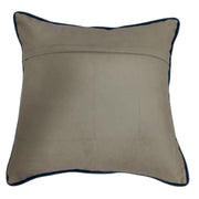 Beige & Blue Contrast Pillow Covers (16x16, Set of 2) | ZIPCushions