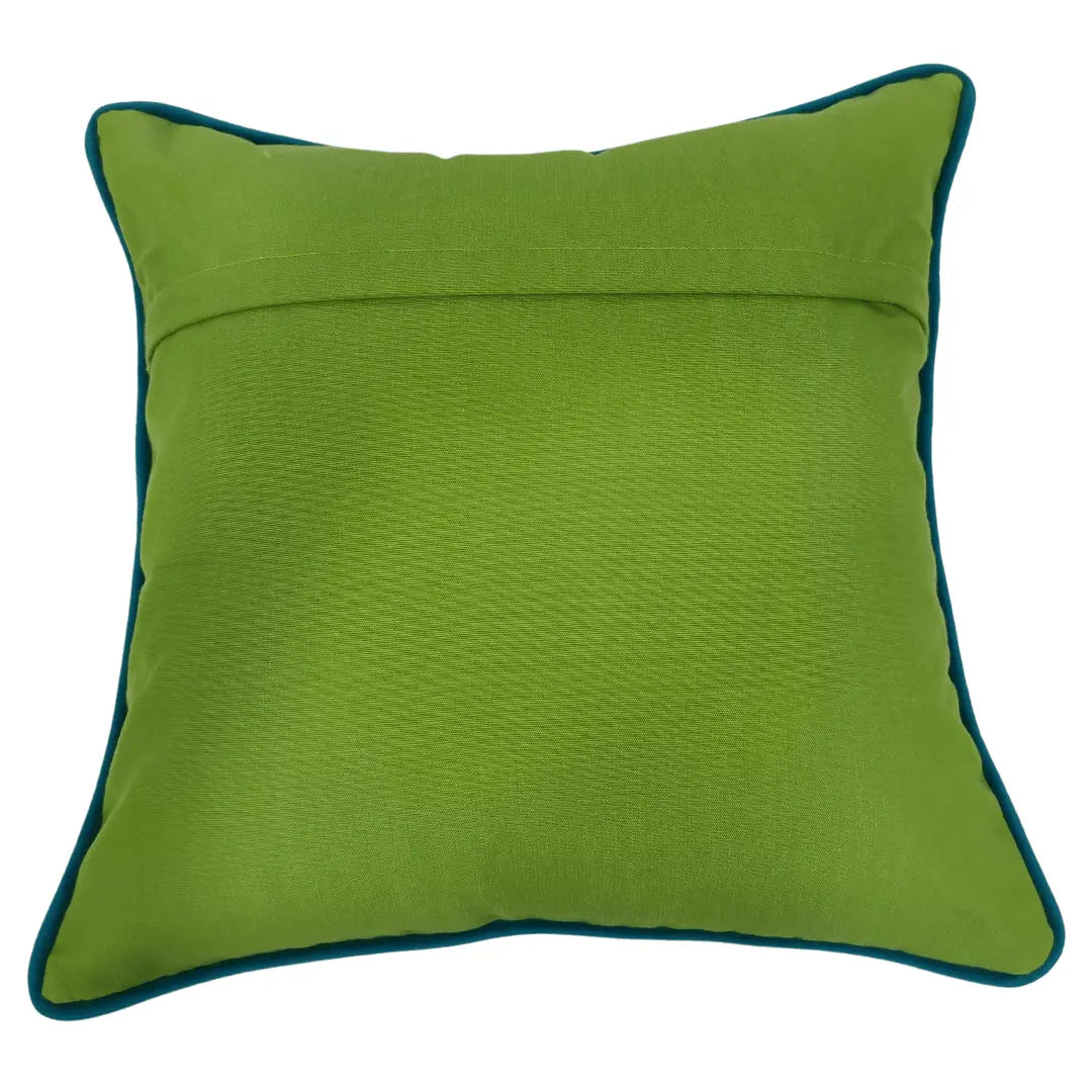Green Tropical Weave Pillow Covers (16x16, Set of 2) | ZIPCushions - view 3