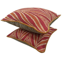 Dual-Tone Patterned Pillow Covers (16x16, Set of 2)