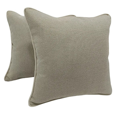 Off-White Textured Pillow Covers (16x16, Set of 2)