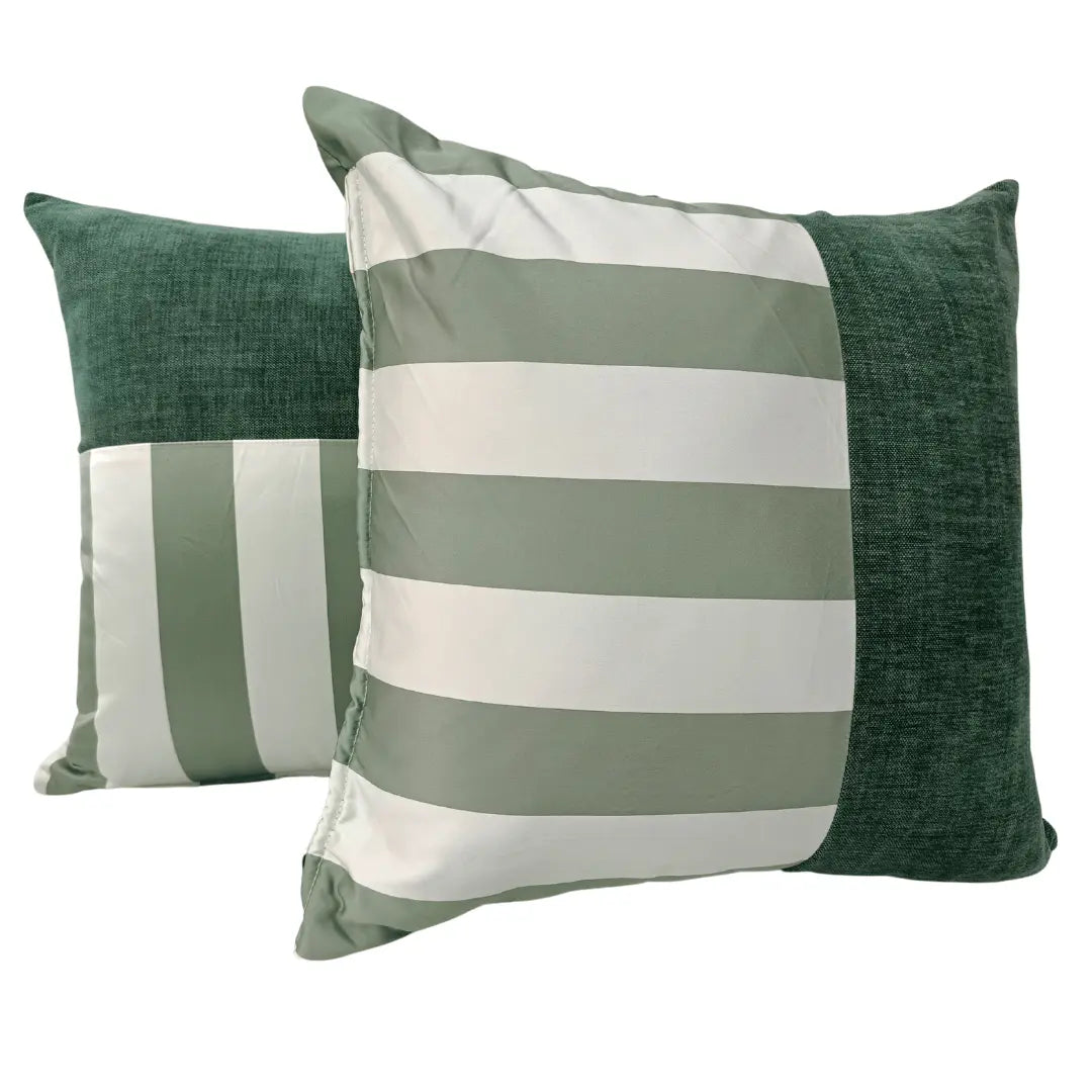 Striped Elegance Pillow Covers (18x18, Set of 2) | ZIPCushions