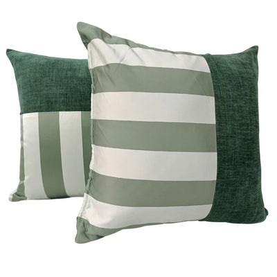 Striped Elegance Pillow Covers (18x18, Set of 2)