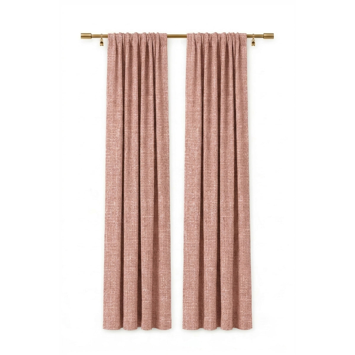 Blush Heavyweight Woven Curtain