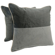 Grey Dual-Tone Pillow Covers (16x16, Set of 2) | ZIPCushions