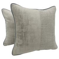 Beige Textured Pillow Covers (16x16, Set of 2)