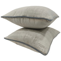 Beige Textured Pillow Covers (16x16, Set of 2)