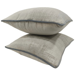 Beige Textured Pillow Covers (16x16, Set of 2) - Hover Image