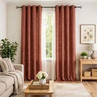 Cherry Heavyweight Woven Curtain