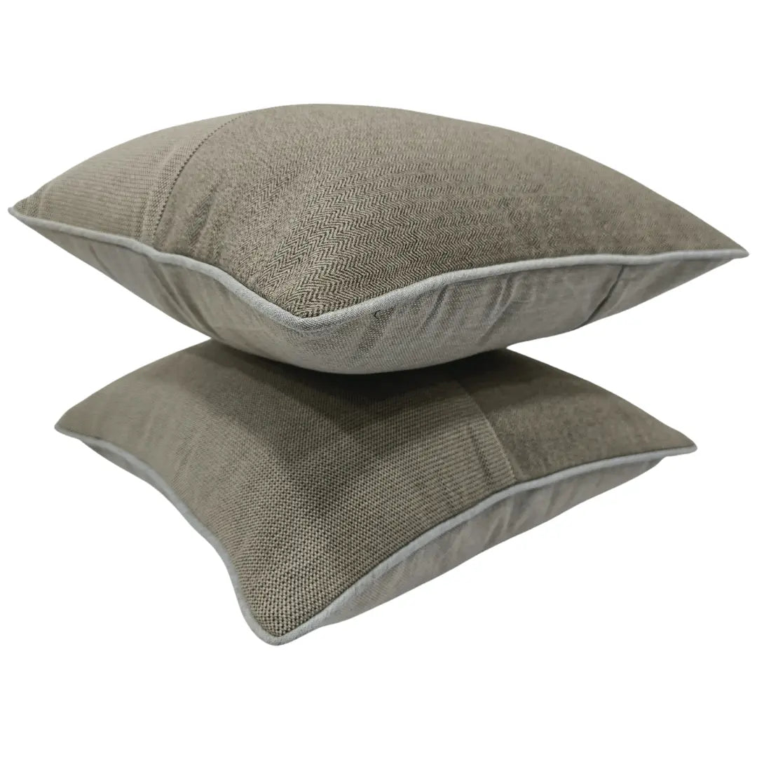 Modern Taupe Pillow Covers (16x16, Set of 2) | ZIPCushions - view 2