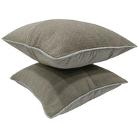 Modern Taupe Pillow Covers (16x16, Set of 2)