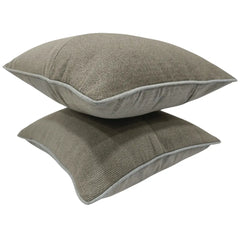Modern Taupe Pillow Covers (16x16, Set of 2) - Hover Image