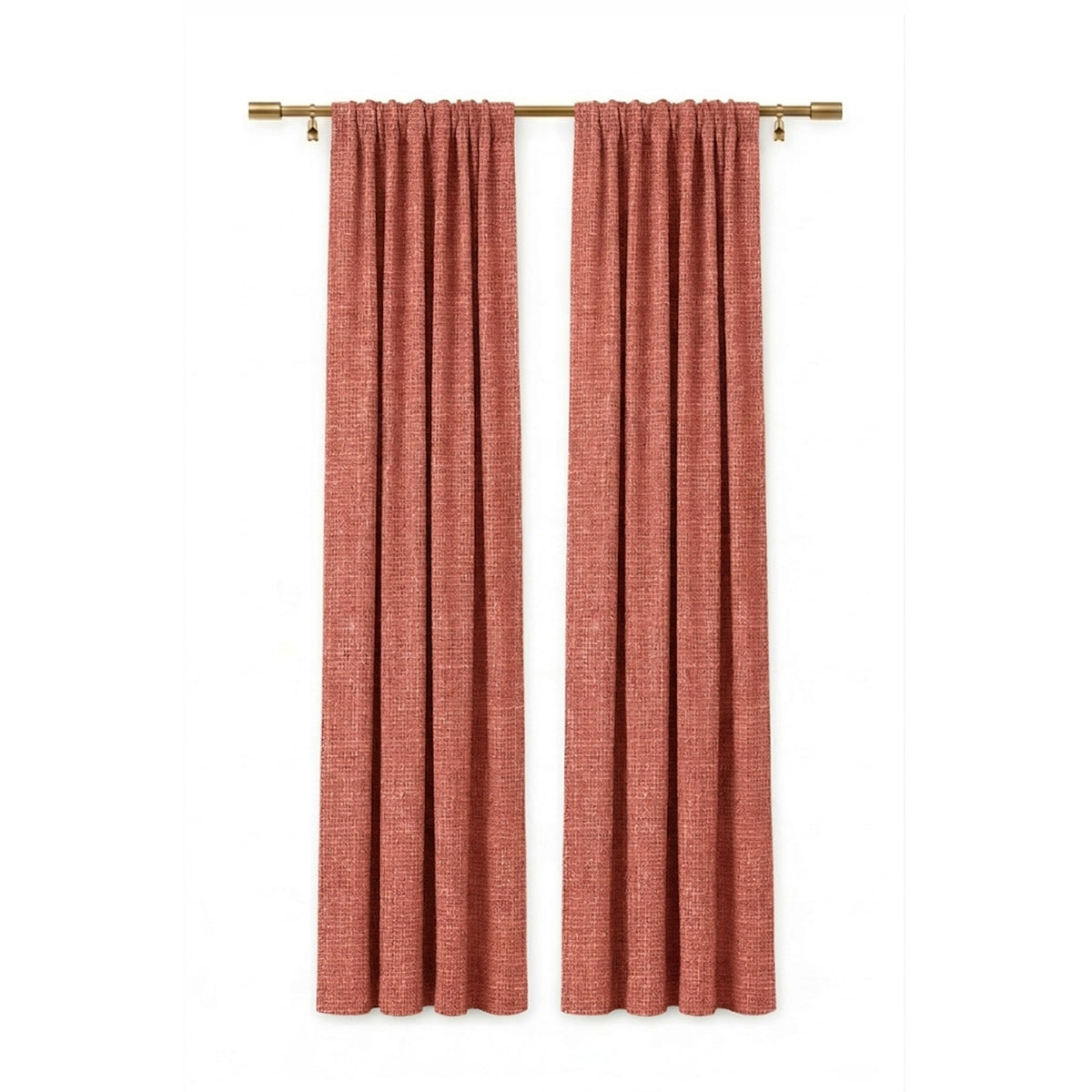 Cherry Heavyweight Woven Curtain