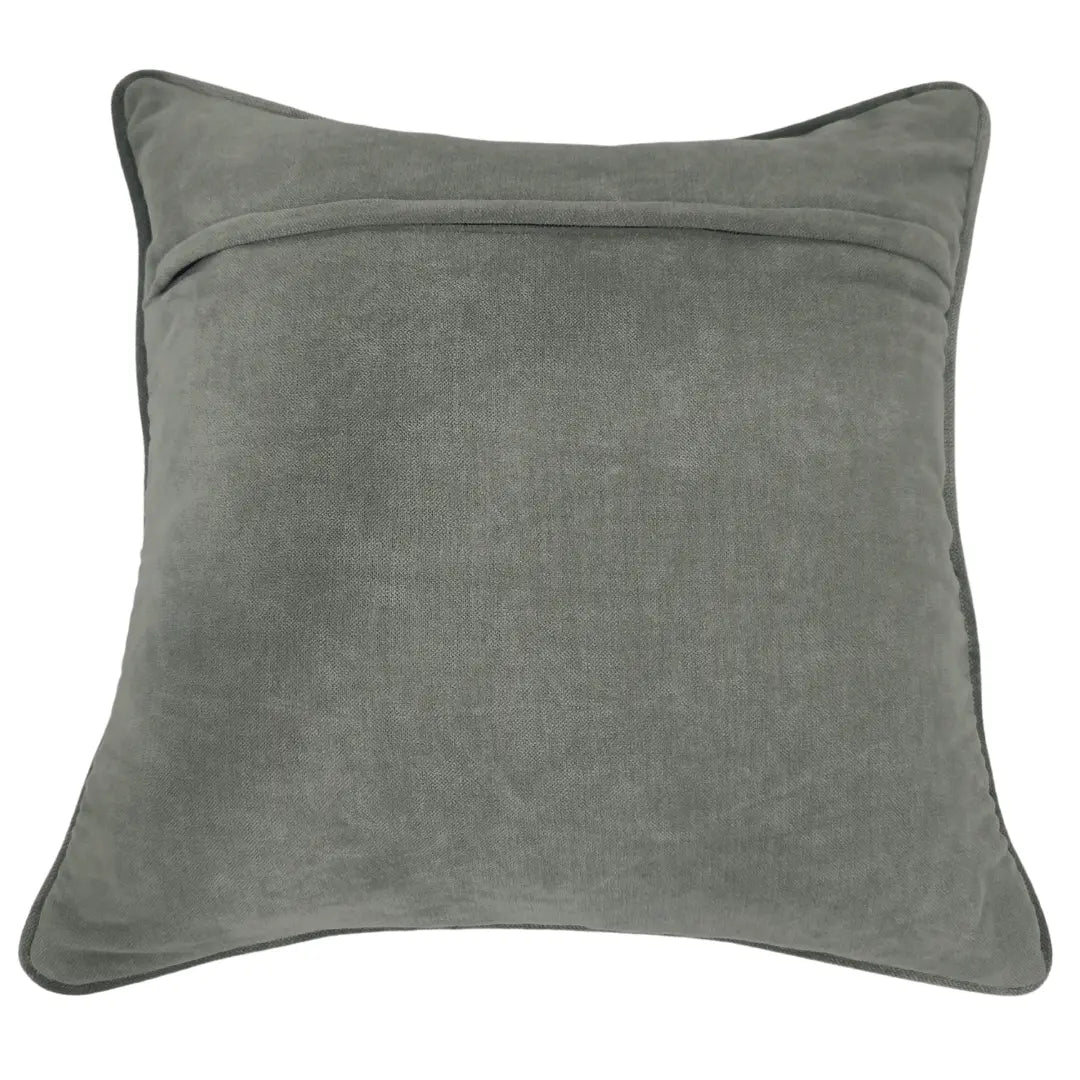 Beige and Charcoal Dual Tone Pillow Covers (16x16, Set of 2) | ZIPCushions - view 3