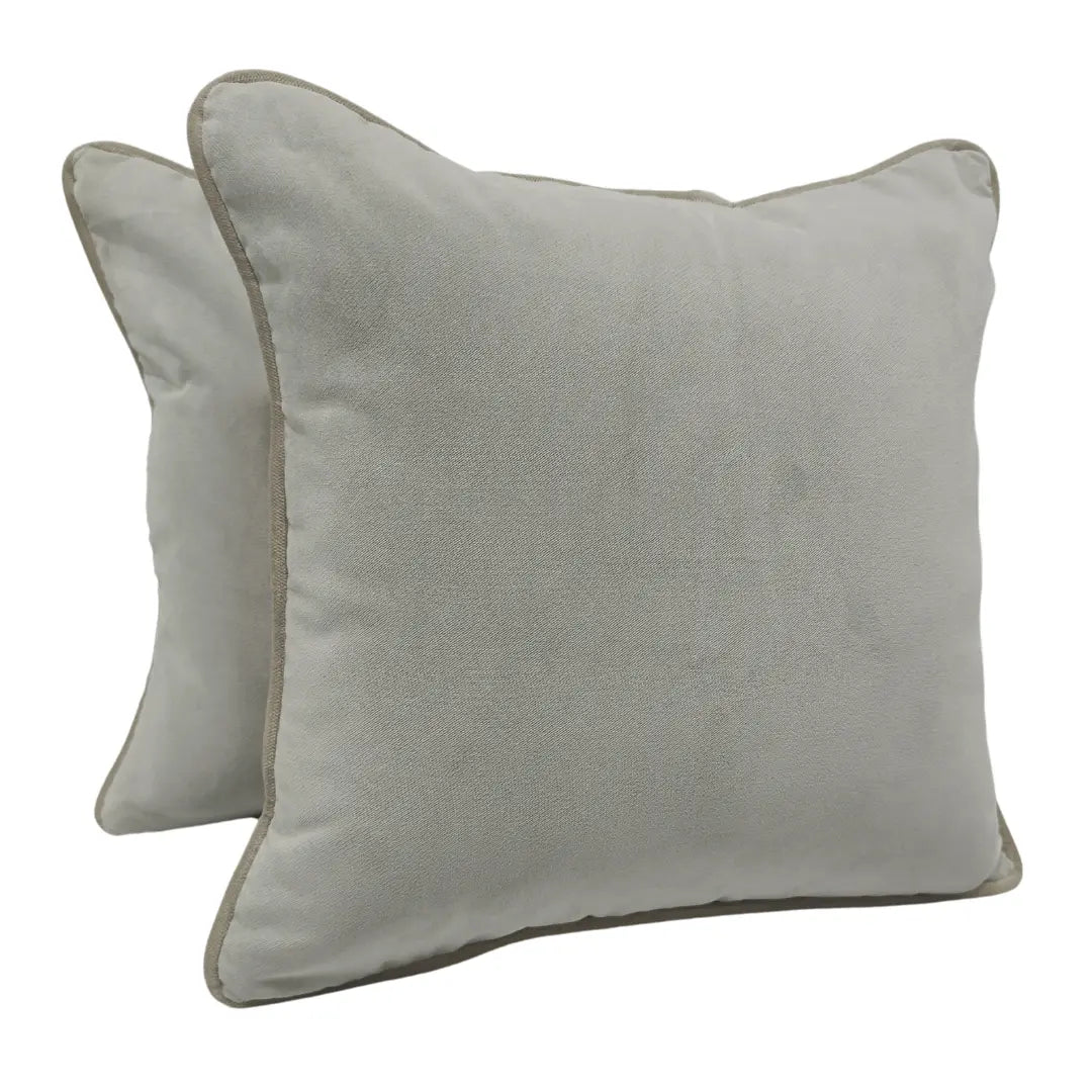 Soft Grey Velvet Pillow Covers (16x16, Set of 2) | ZIPCushions - view 2