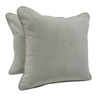 Soft Grey Velvet Pillow Covers (16x16, Set of 2)