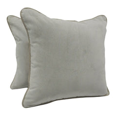 Soft Grey Velvet Pillow Covers (16x16, Set of 2) - Hover Image