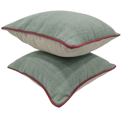 Sage Green and Beige Pillow Covers (16x16, Set of 2) - Alternate image
