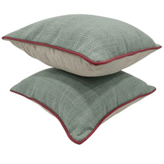 Sage Green and Beige Pillow Covers (16x16, Set of 2) - Hover Image