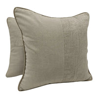 Beige Textured Dual-Tone Pillow Covers (16x16, Set of 2)