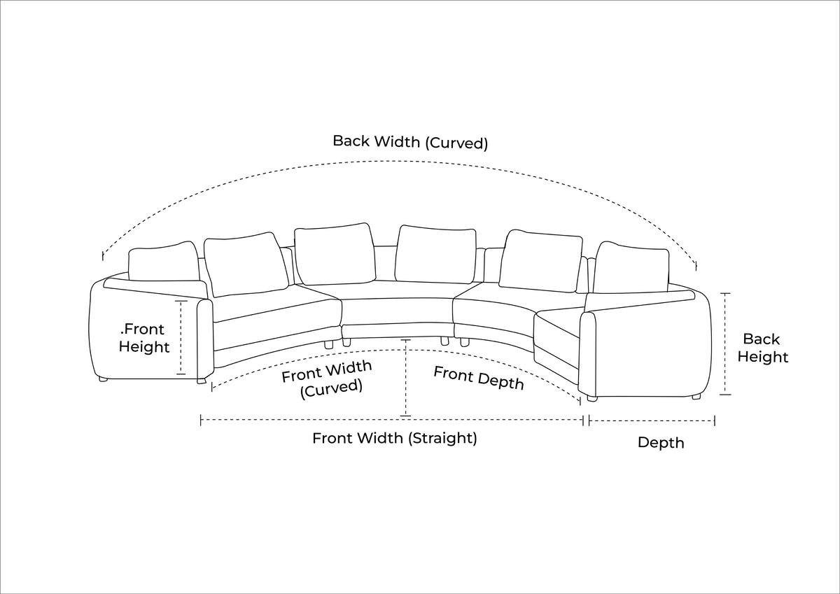 Custom Outdoor Curved Sofa Covers