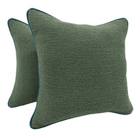 Green Bouclé Pillow Covers (16x16, Set of 2)