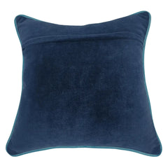 Deep Blue & Herringbone Pillow Covers (16x16, Set of 2)