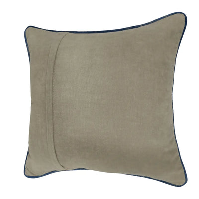 Taupe Pillow Covers with Contrast Piping (16x16, Set of 2) - Alternate image