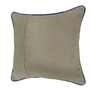 Taupe Pillow Covers with Contrast Piping (16x16, Set of 2) | ZIPCushions