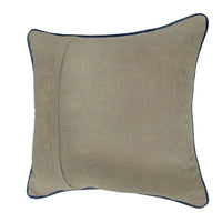 Taupe Pillow Covers with Contrast Piping (16x16, Set of 2)