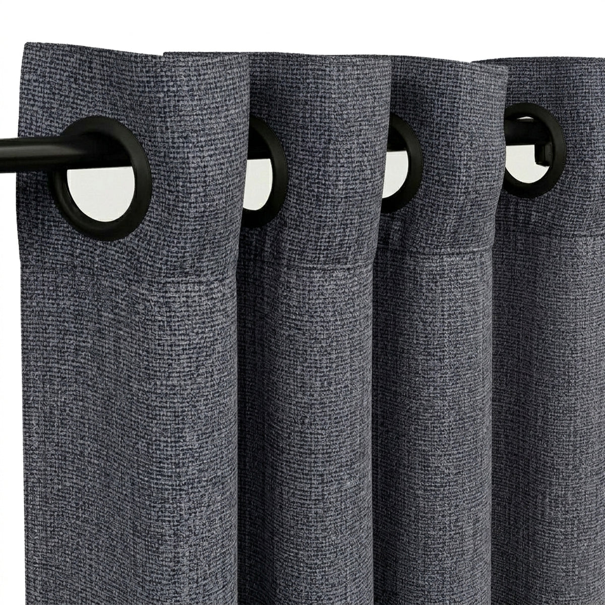 Dark Denim Heavyweight Woven Curtain - view 4