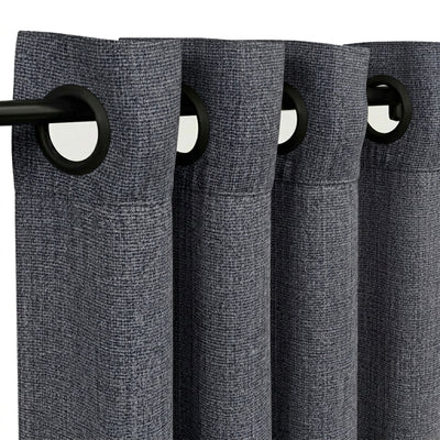 Dark Denim Heavyweight Woven Curtain - Secondary image