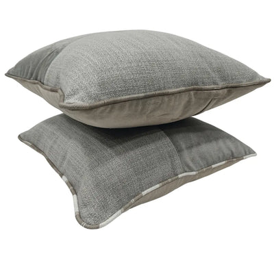 Modern Gray Textured Pillow Covers (Set of 2, 16x16) - Alternate image