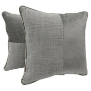 Modern Gray Textured Pillow Covers (Set of 2, 16x16) | ZIPCushions