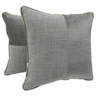 Modern Gray Textured Pillow Covers (Set of 2, 16x16)