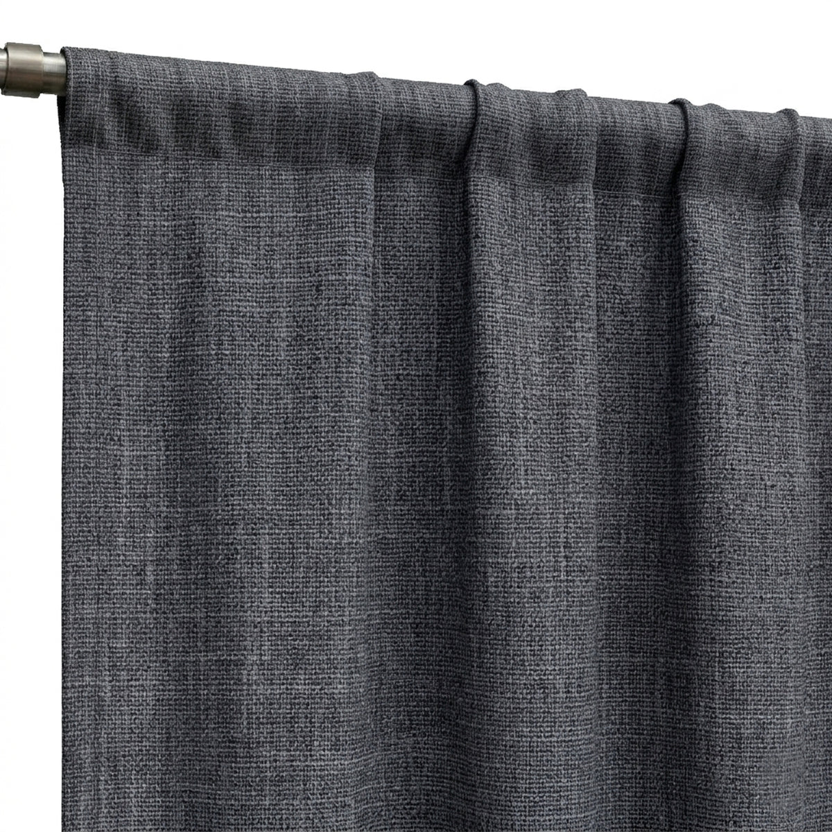 Dark Denim Heavyweight Woven Curtain - view 5