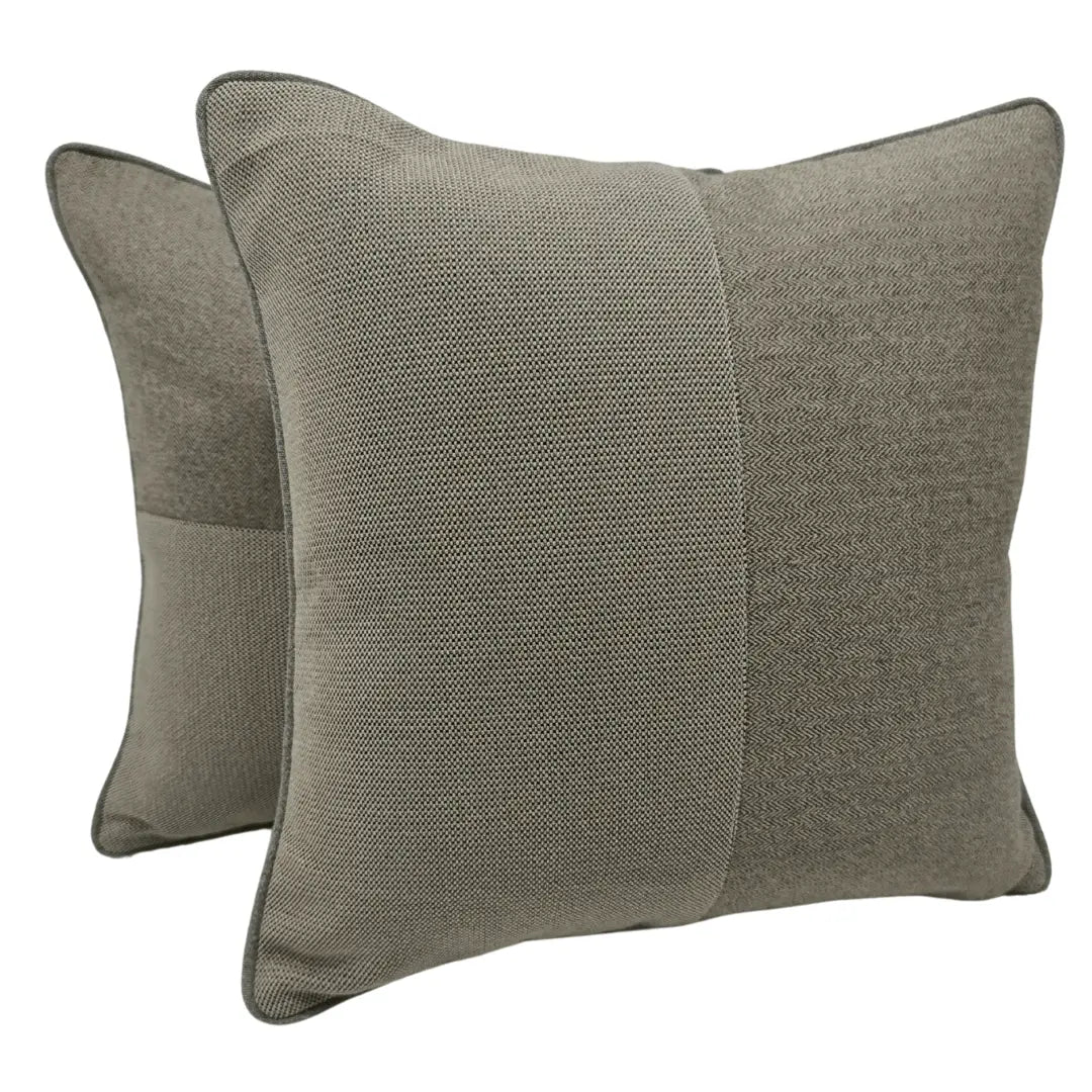 Textured Neutral Pillow Covers (Set of 2, 16x16) | ZIPCushions