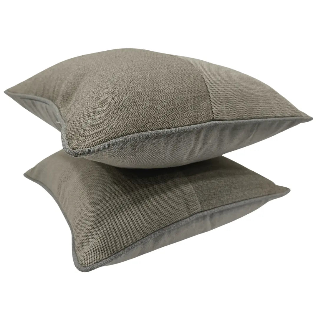 Textured Neutral Pillow Covers (Set of 2, 16x16) | ZIPCushions - view 2