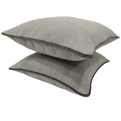 Elegant Neutral Pillow Covers (Set of 2, 16x16) - Alternate image