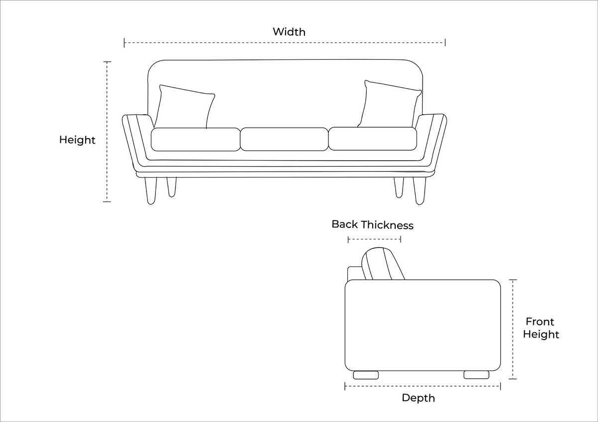 Custom Outdoor Straight Sofa Covers