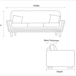 Custom Outdoor Straight Sofa Covers