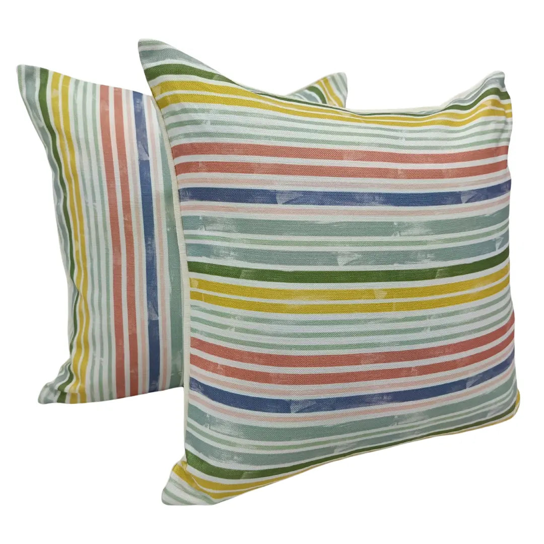 Vibrant Striped Indoor Pillow Covers (16x16, Set of 2) | ZIPCushions