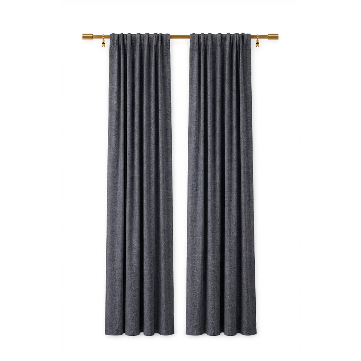 Dark Denim Heavyweight Woven Curtain