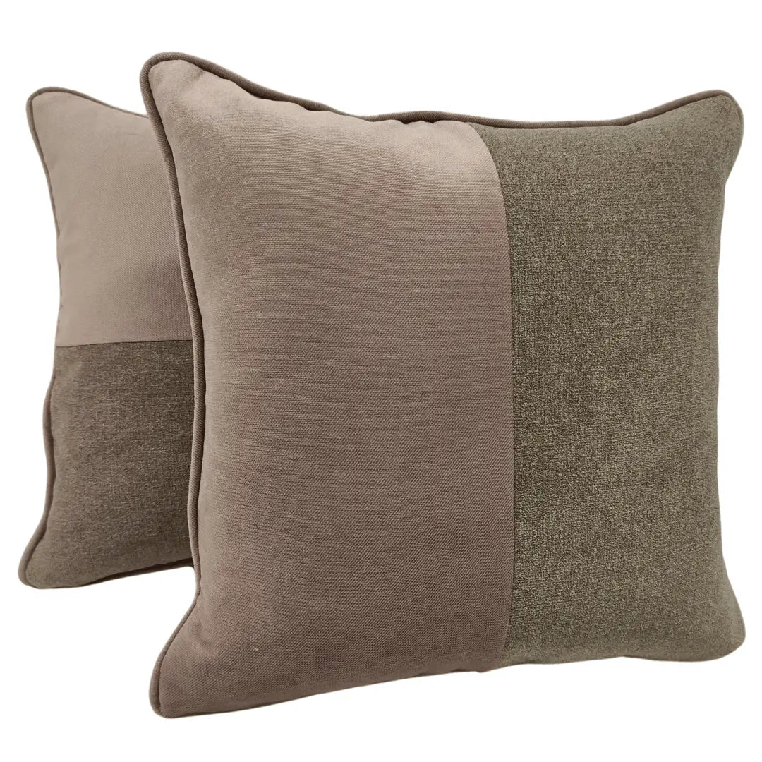 Contemporary Dual-Tone Pillow Covers (Set of 2, 16x16) | ZIPCushions