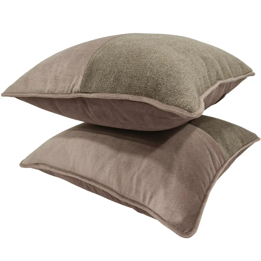 Contemporary Dual-Tone Pillow Covers (Set of 2, 16x16) | ZIPCushions - view 2