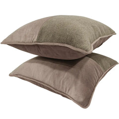 Contemporary Dual-Tone Pillow Covers (Set of 2, 16x16) - Hover Image