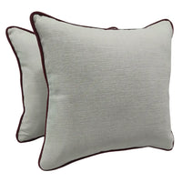 Neutral Piped Pillow Covers (16x16, Set of 2)