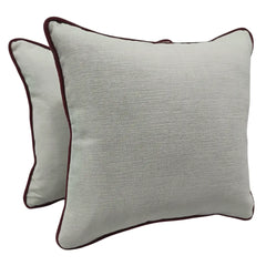 Neutral Piped Pillow Covers (16x16, Set of 2)