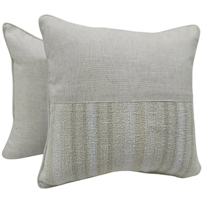 Striped Textured Pillow Covers (16x16, Set of 2)